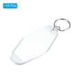 thumbnail image 3 of Unique Bargains Vintage Motel Keychain Blank Hotel Keychains Rhombus Retro Key Tag, Clear White, 16 Pack, 3 of 7