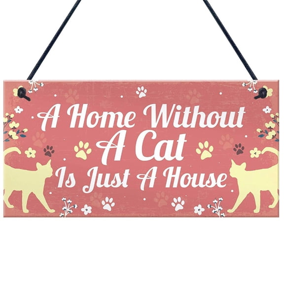 VerPetridure Wooden Pendant 10X20Cm Wooden Lovely Friendship Animal Sign Plaques Rustic Wall Decor Home Decoration