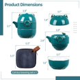 thumbnail image 4 of Lucky Cat Ceramic Tea Cup Set, Portable Porcelain Teapot Set with Tea Strainer, Tea Brewing Set with Shockproof Storage Case, Suitable for Travel Outdoor Picnic Office Work Home, 4 of 5