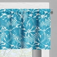 thumbnail image 5 of Ambesonne Aqua Valance & Curtain, Hawaiian Trees Foliage, 55"x24", Blue White, 5 of 6