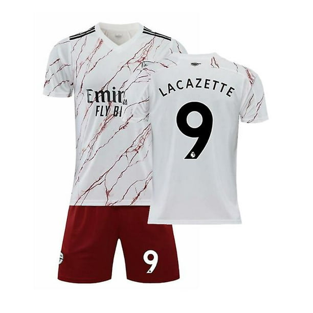 2022 Nueva camiseta de fútbol para niños 9 # Lacazette 10 # Ozil 14 # Aubameyang Pantalones cortos de moda Camisetas de fútbol Conjunto de traje de niño y niña-9 Blanco-22 BmatwkZeng Bmatwe Jersey