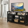 thumbnail image 3 of Costway 58'' TV Stand Entertainment Console Center W/ 2 Cabinets Up to 65'' Black, 3 of 11