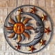 thumbnail image 3 of Adornos de pared de metal con forma de sol y luna, siluetas de hierro, artesanías, arte intrincado en metal, 3 of 5