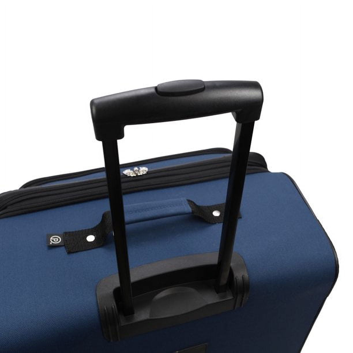Protege 25" Checked Elliptic 4-Wheel Spinner Luggage, Navy (Walmart Exclusive)