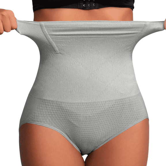 Tummy Control Shapewear Panties for Women High Waisted Body Shaper Slimming Shapewear Underwear Girdle Panty,Gray S