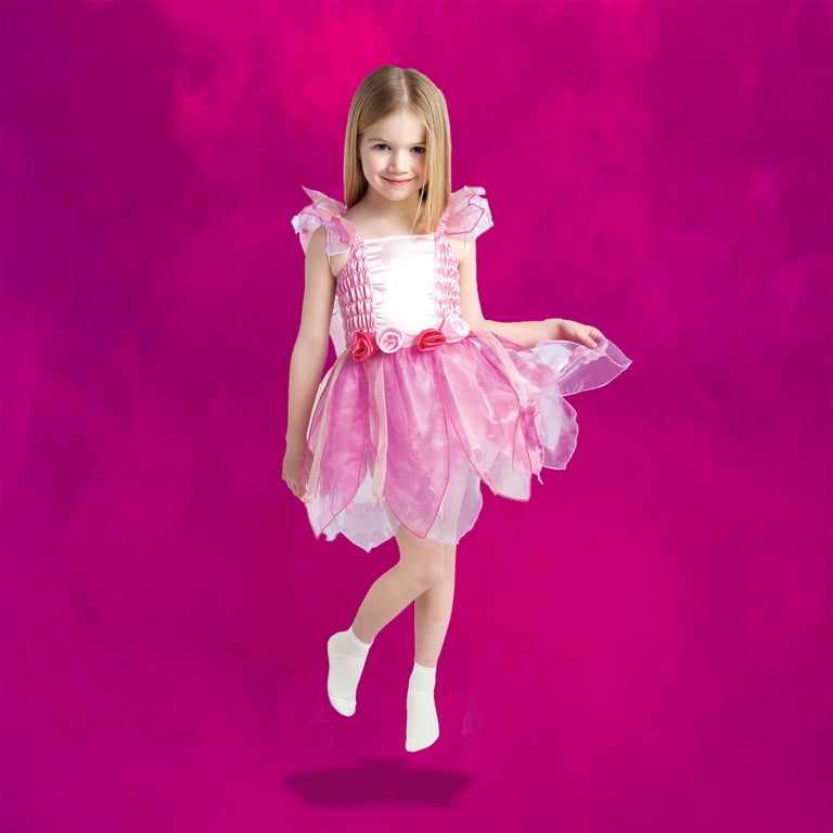 green emerald velvet dress Fun World Toddler Pink Tulip Fairy Costume, Toddler Girl's main image 1