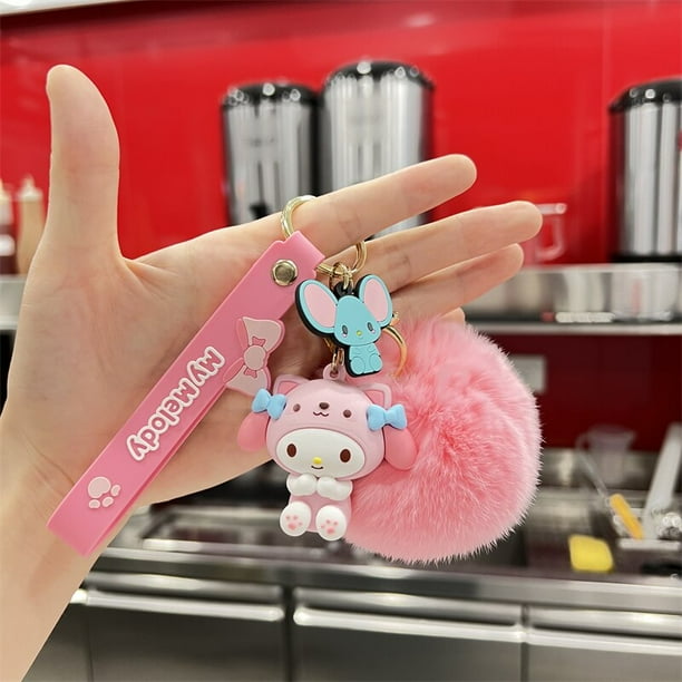 Llavero Kawaii Sanrio Hello Kitty, colgante de dibujos animados, Kuromi My Melody, Cinnamoroll, bolsas, joyería, regalos YAOSANBAO BAO unisex