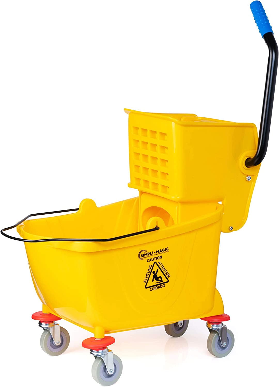 SimpliMagic Commercial Yellow Mop Bucket With Wringer