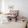 thumbnail image 5 of Feelyou Pink Bird Bedding Comforter Set 7pcs, Blossoms Flower Floral King Bedding Sets, Kawaii Animal Reversible Bed Sheets, Ultra Soft Home Decor, 5 of 7