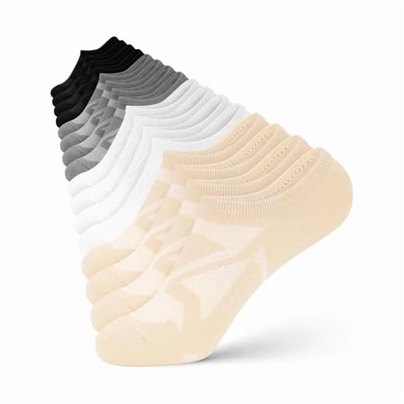 Eryueer No Show Socks Women - 8 Pairs Ankle Socks for Women, Low Cut Socks Short Cotton Socks, Invisible Casual Socks