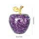 thumbnail image 3 of Manzana de cristal de Navidad, morada, Manzanas de cristal de Navidad regalos románticos para ella decoración de manzanas ornamentales, 3 of 6