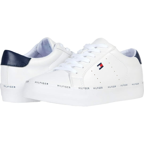 Zapatilla Tommy Hilfiger Henissly para mujer, color blanco/azul marino, talla 9