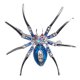 thumbnail image 2 of Broche de de de Imitación de Cristal Vintage Pin de Joyería de Moda Plateado - Azul Yinane Broche de araña, 2 of 2