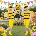 thumbnail image 2 of JAJAHO Kids Bee Animal Dress Up Outfits Sleeveless Striped One Piece Rompers With Hat Wings Socks Magic Wand 5PCS Set Boys Girls 1-10Y Cozy Outfit, 2 of 6