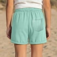 thumbnail image 7 of XEGLSBU Girls Casual High Waist Wide Leg Shorts with Bow Elastic Waistband Comfortable Summer Play Shorts z260612-c-Mint Green Size 16-17 Years, 7 of 7