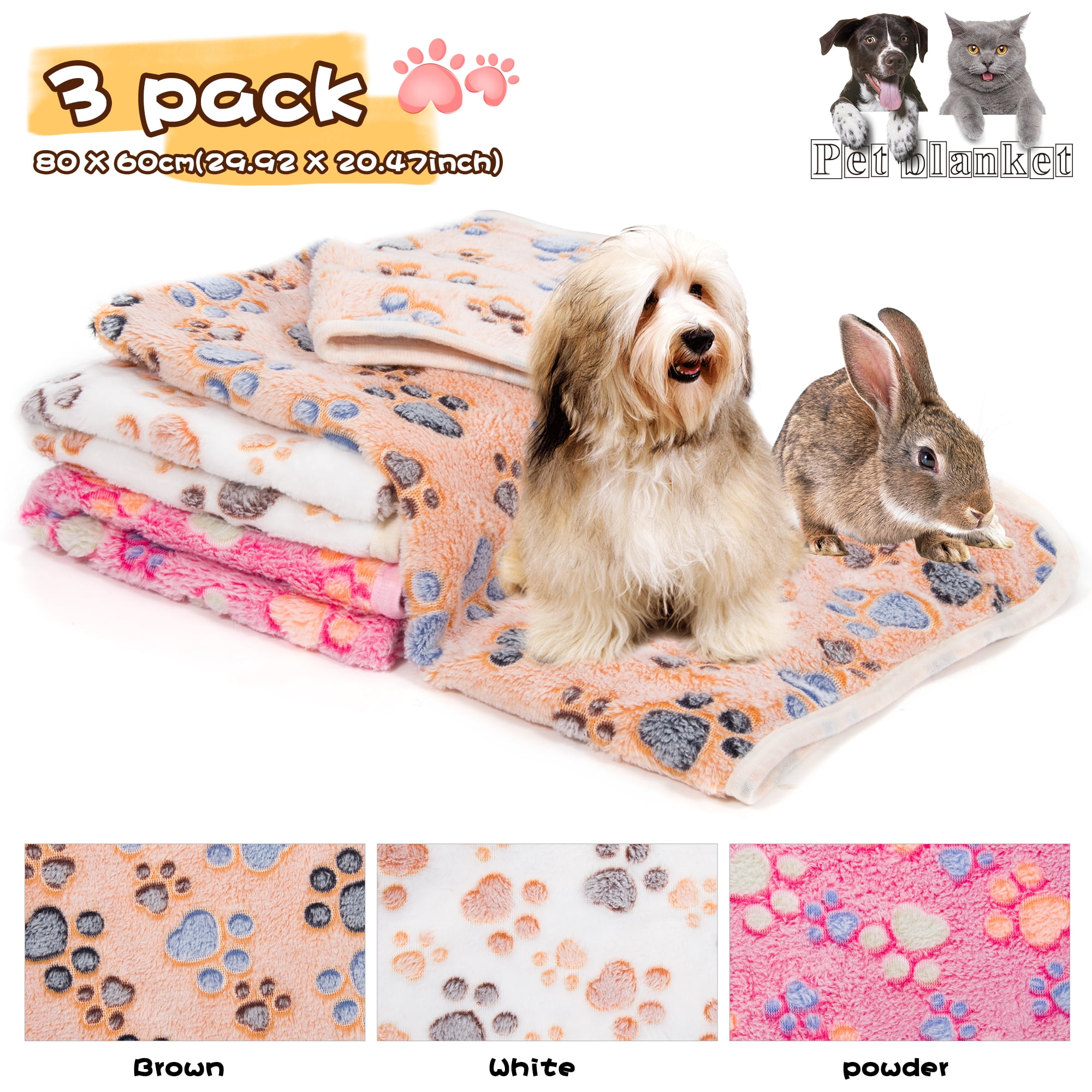 Luxmo Guinea Pig Blanket, 3 Pack Small Animal Soft Warm Pet Fleece