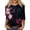 Navy-A, variant on S-5XL Thanksiving 3/4 Sleeve Shirts for Women Fall Maple Leaf Graphic Pullover Top Thankful Blessed Crew Neck Holiday Top Halloween Women Shirts