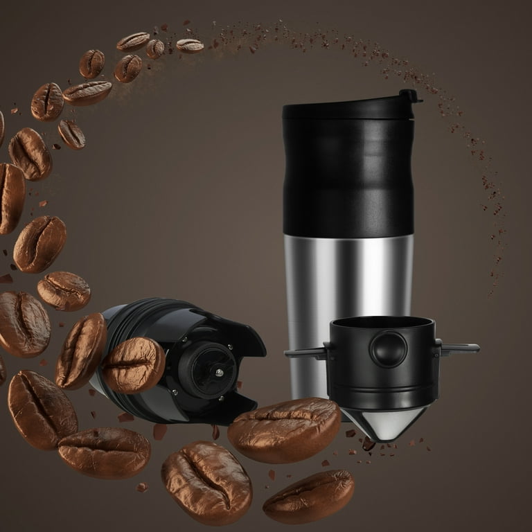 Manual Coffee Grinder Portable High Quality Hand Grinder Mill with Coffee  French Press Stainless Steel Insulated Travel Mug