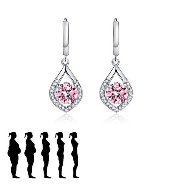 Hot6sl Ofertas y Liquidaciones Pendientes Pendientes de Metal Pendientes de Descongestión En Forma de C con Múltiples Capas de Diamantes