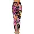 thumbnail image 5 of Pink Lily Floral Yoga Pants Watercolor Flower Design Leggings Push Up Fitness Running Leggins Women Casual Stretch Sports Tights, 5 of 6