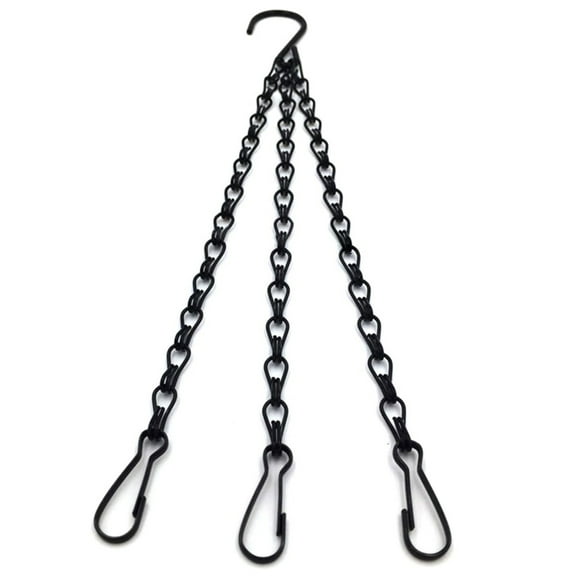 20 Inch Hanging Chains, 3 Leads Hanging Chain with Hooks for Plant Flower Pot Basket, Replacement Chain Hangers for Christmas Wreath, Lantern, Bird Feeder, Planter, Indoor