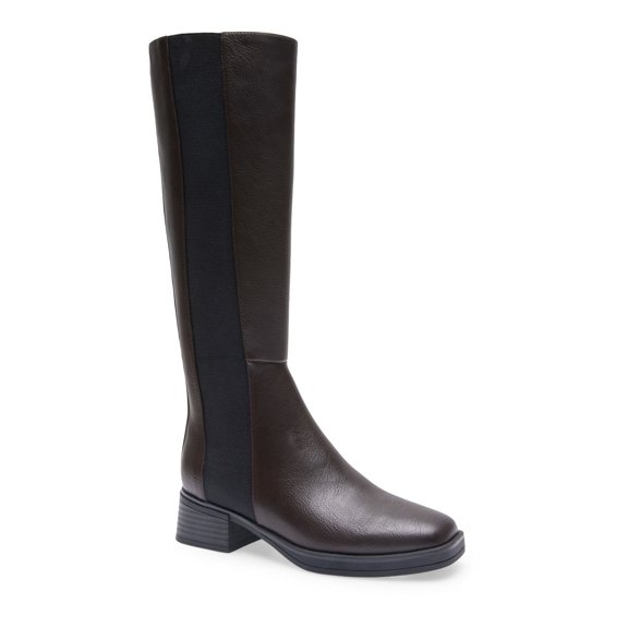 Aerosoles Daria Women's Knee-High Equestrian Boots Color: Java Grainy Faux Leath Size: 9.5