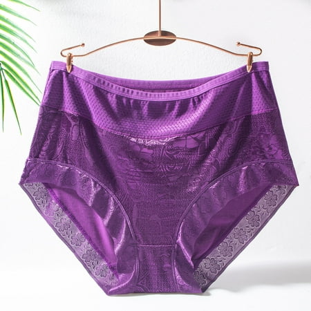 BYHONG Womens Plus Size Underwear Cotton Bikini Panties Lace Soft Hipster Panty Ladies Stretch Sexy Briefs Panties for Women XXXL