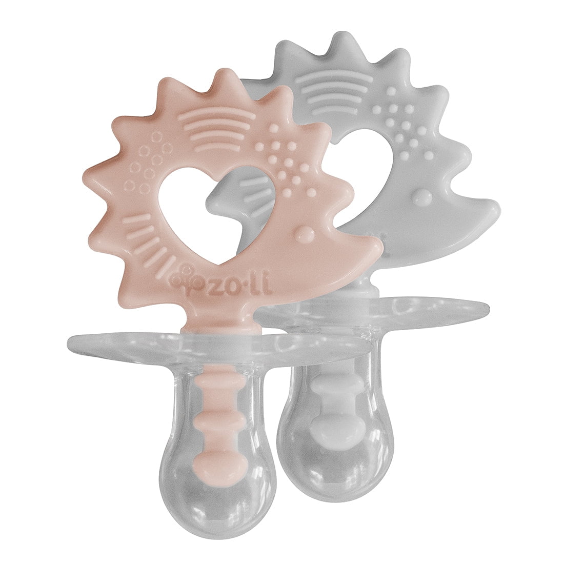 Teething Pacifier for Babies ZoLi binki T. hedgehog blush pink + ash