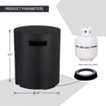 thumbnail image 3 of Afterglow 16" Propane Tank Cover Table, Round Tank Container Fits Standard 20 lb Cylinder Bottle Storage Box Hideaway Table, Gas Tank Holder for Outdoor Gas Fire Pits, Black, 3 of 6