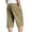 Yellow, variant on Men's Casual Twill Elastic Cargo Shorts Below Knee Loose Fit Multi-Pockets Capri Long Shorts Outdoor 3/4 Pants