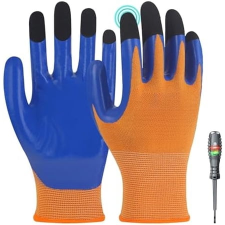 Insulated Electrician Gloves 400V High Voltage Resistant,Flame Retardant Fully Waterproof