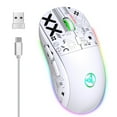 thumbnail image 6 of 2.4GHz Bluetooth Mouse,RGB Wireless Gaming Mouse,3600DPI Optical Mouse,Rechargeable Mute Design,3 Mode,12 Lighting Effects,Comfortable Grip,PC Gaming Use,Long-Lasting Battery, 6 of 7