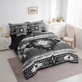 thumbnail image 3 of jejeloiu Gray White Geometric 7-Piece Twin Bedding Sets,Boho Exotic Style Bedding Comforter Set,Rustic Aztec Rhombus Sheet Sets For Adults,Super Cozy Room Decor Reversible, 3 of 8