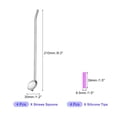 thumbnail image 2 of Uxcell 4Pack 8.3" Stainless Steel Drinking Straws Spoons with Silicone Tips Purple, 2 of 6