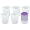 thumbnail image 1 of CNKOO 6pcs Measuring Cup Silicone Liquid Epoxy Mixing Container Tool For DIY Resin Jewelry Making Reusable UV Epoxy Cup 100ml, 1 of 5