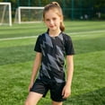 thumbnail image 5 of MEZZALL Kids Outfit Sets Short Sleeve T-Shirts And Shorts Boys Girls Children Football Training Shirt Shorts Set Kids Basketball Tracksuit V-Neck Sportsuit Stylish Clothes Sets, 5 of 5