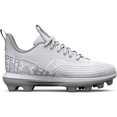 thumbnail image 2 of Under Armour Boy's Harper 7 Low Juniors TPU Baseball Cleat Shoe, (100) White/White/Mod Gray, 2 Little Kid, 2 of 2