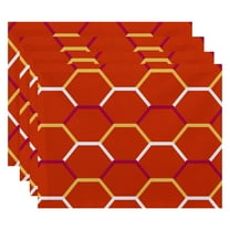 Simply Daisy 18" x 14" Cool Shades Geometric Print Placemat, Set of 4