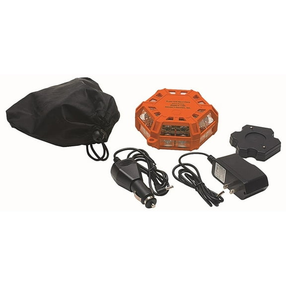 Aervoe 1165 Super LED Road Flare – Red Light, Rechargeable Emergency Safety Beacon, Heavy-Duty, Single Unit