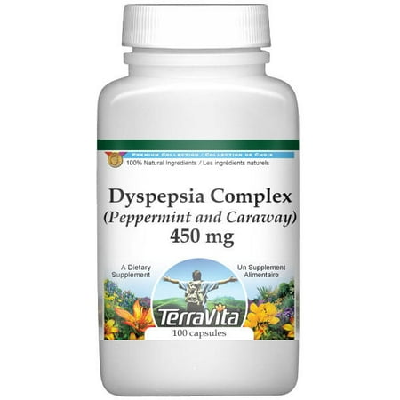 Dyspepsia Complex - Peppermint and Caraway - 450 mg (100 capsules, ZIN: