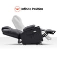 thumbnail image 4 of MCombo Large Lay Flat Dual Motor Power Lift Recliner for Big and Tall Elderly, Faux Leather(Black), 4 of 10