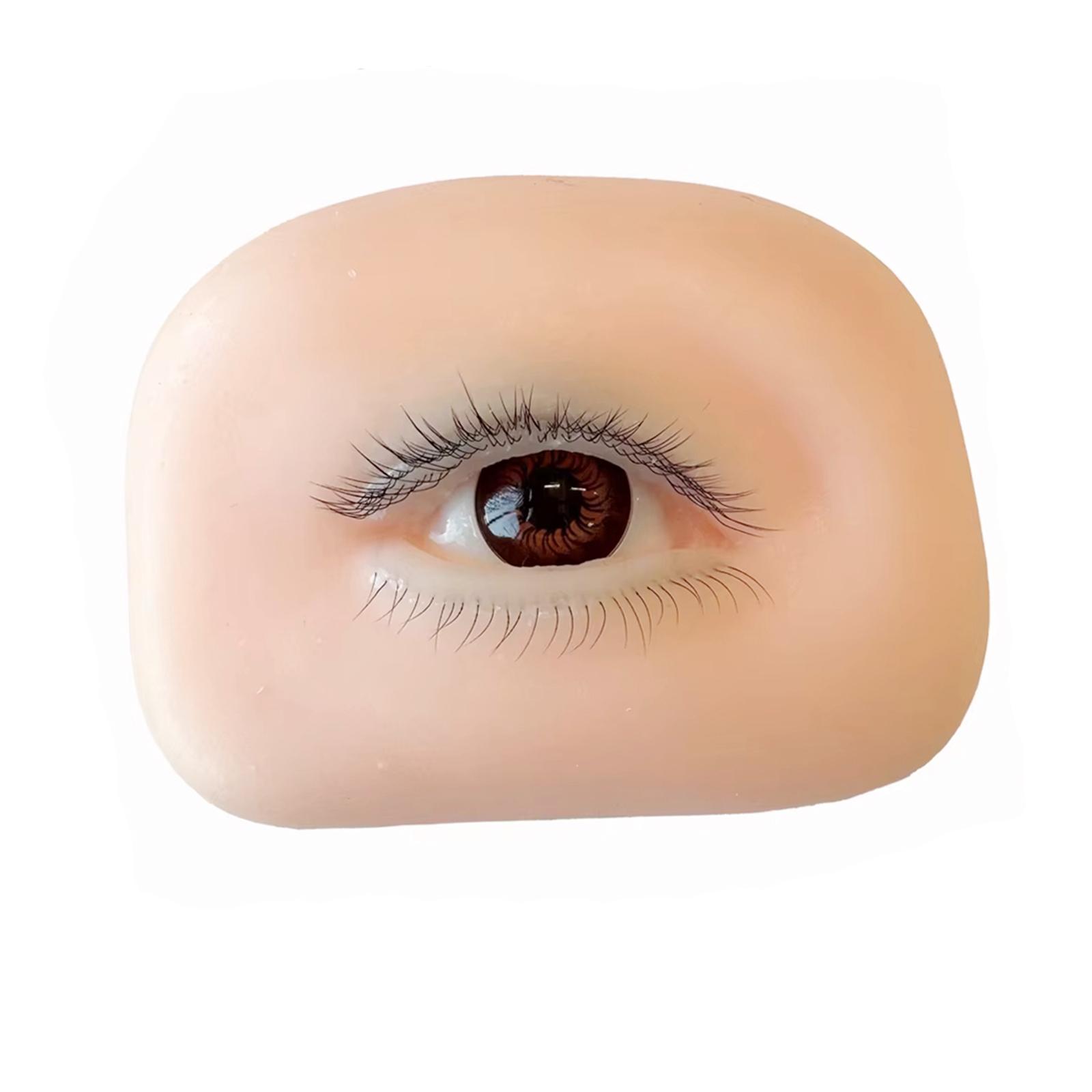 Serenable 5D Silicone Eye Model Practice Three Layer Upper Eyelash Practice Model Professional for Eyelash Extension for Artists Salon Right Eye