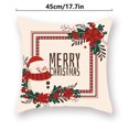 thumbnail image 3 of Cateissary Funda de almohada de 2 piezas con estampado de elementos navideños, decoración de funda de almohada de poliéster lavable para sofá, funda de Kits de decoración para fiestas B-06720 Cateissary HA007819-20, 3 of 6