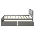 thumbnail image 3 of DasyFly Twin Platform Bed - Wood Bed Frame with Two Storage Drawers - Gray, 3 of 8