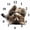 Clock01, variant on Soliyoahee Clocks for Living Room Funny Cats 10inch Wall Clock Cute Animals Small Battery Operated Wall Clocks Decorative for Kitchen Living Room Bedroom Bathroom Dining Room