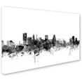 Trademark Fine Art "Baltimore Maryland Skyline B&W" Canvas Art by Michael Tompsett