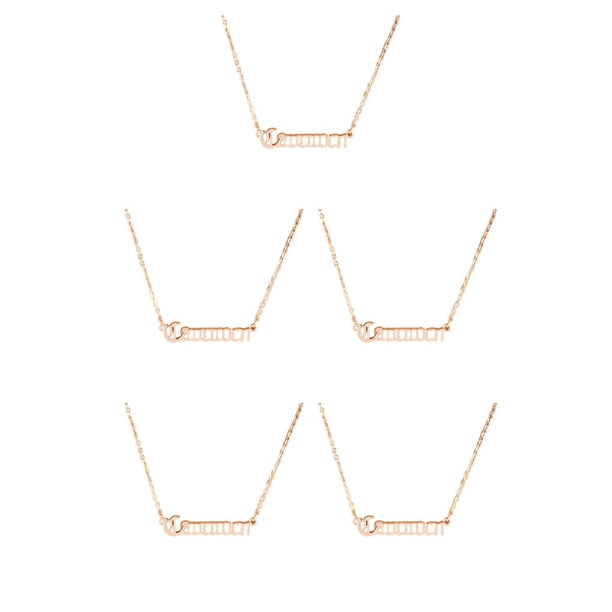 Collar Qarigey con encanto de constelaciones oro rosa Capricornio 5 piezas