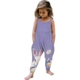thumbnail image 2 of hengsof Easter Printed Romper for Girls Casual Loose Sleeveless Suspender Romper Fashionable Backless Pocket Overalls for Children 1-6 Years, 2 of 5