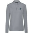 thumbnail image 2 of Women's Levelwear Gray Miami Marlins Upright Insignia 2.0 Quarter-Zip Tri-Blend Top, 2 of 3