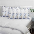 thumbnail image 4 of Starfish Throw Pillow Cover, Pillowcase Protectors with Zipper, Breathable Decorative Lumbar Pillow Case Cover, Blue Ocean Coastal Coral Shell Nautical Boat Pillow Shams for Couch Sofa 12x20Inch, 4 of 8